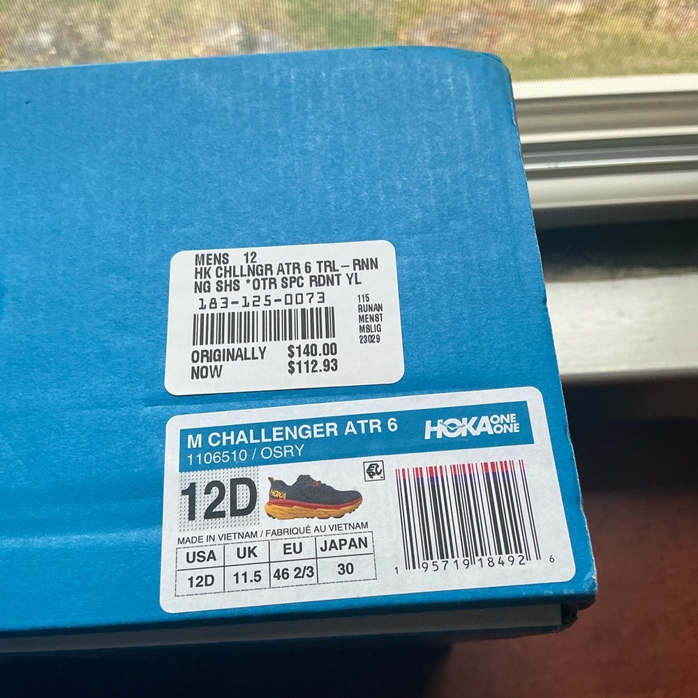 Hoka Mens Challenger ATR 6 Trail Running Shoes, Sz 12. - Picture 3 of 4